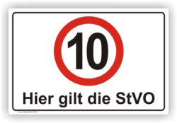 Hier gilt die StVo Schild 10 km/h