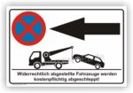 Parverbot Schild Pfeil rechts