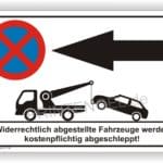 Parverbot Schild Pfeil rechts