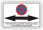 Parverbot Pfeil rechts und links Schild