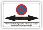 Parverbot Pfeil rechts und links Schild