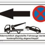 Parverbot Pfeil rechts Schild