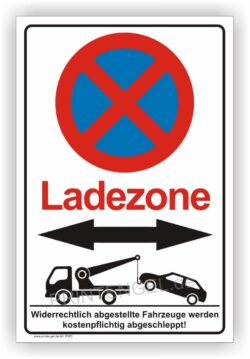 Ladezone freihalten Parkverbot Schild