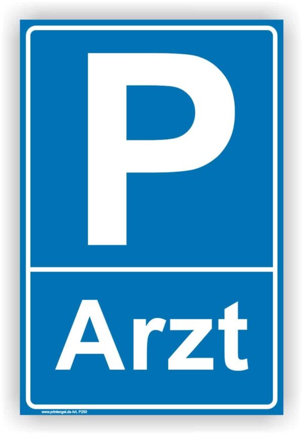 Parkplatzschild Arzt