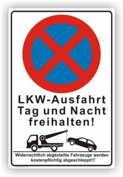 Schild vor Einfahrt bitte im Büro melden - PrintEngel