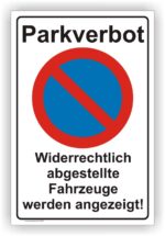 Parkverbot Parkplatzschild