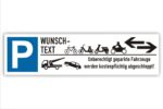 Wunschtext Parkplatzreservierer 500x130mm freie Gestaltung