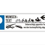 Wunschtext Parkplatzreservierer 500x130mm freie Gestaltung