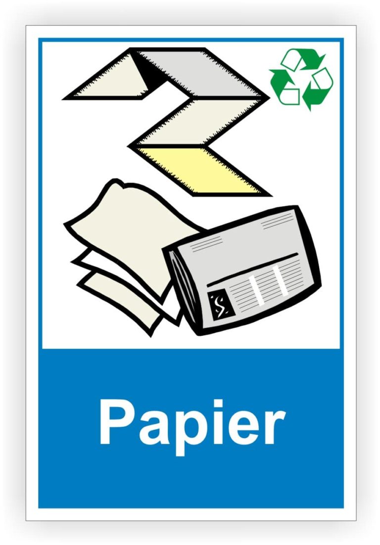 Müll-Recycling Kombischilder Restmüll Abfalltrennung - PrintEngel