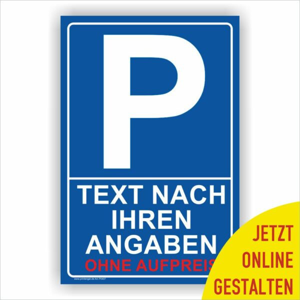 Parkplatzschild Parkplatz Reservierung Schild Freitext individuell