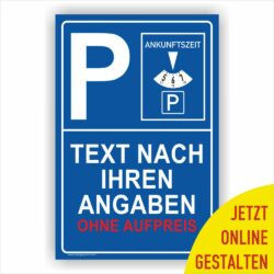 Parkplatz Schild Parkschild Parkplatzschild WUNSCHTEXT ohne