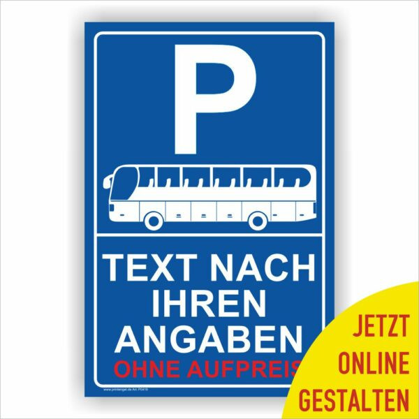 Parkplatzschild Parken nur für Reisebusse