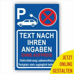 Schild Privatparkplatz / personalisiert mit Wunschtext /