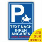 Motorrad Parkplatz Schild Biker Parkplatz Krad Stellplatz