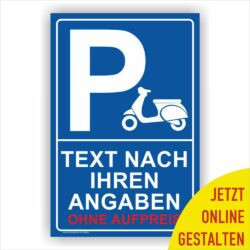 Parkverbot Schild Absolutes Halteverbot- Text nach Wunsch - PrintEngel