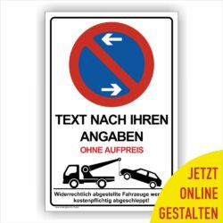 Schild - Eingeschränktes Haltverbot - Parkverbotsschild