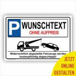 Parkschild Hinweisschild Parkplatz Reservierung Schild