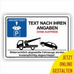 Parkplatz Reservierung Parken nur mit Parkscheibe Schild