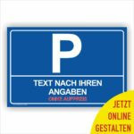 Parkplatz Reservierungs Parkschild mit Wunsch - Text