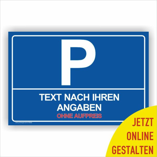 Parkplatz Reservierungs Parkschild mit Wunsch - Text