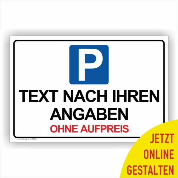 Reservierung Parkschild Wunsch-Text selber gestalten wunschschild