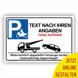 Motorrad Biker Parkplatz Stellplatz Schild