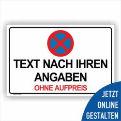 Parkplatzreservierer/Parkplatzschild-ohne Text: zum Selbstbeschriften