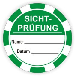 Sichtprüfung Qualitätkontrolle Prüfplaketten