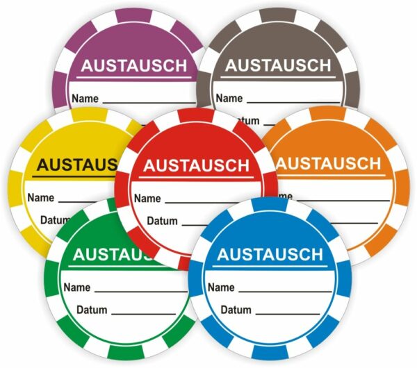 Prüfplaketten Qualitätsaufkleber Austausch