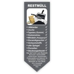 Restmüll Aufkleber