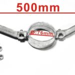 Hochwertige Metallbefestigung mit einem Durchmesser von 76 mm und einer Länge von 500 mm, ideal für industrielle Anwendungen.