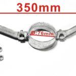 Montagehalterung mit einem Durchmesser von 76 mm und einer Länge von 350 mm, ideal für verschiedene Anwendungen in der Technik und Industrie.