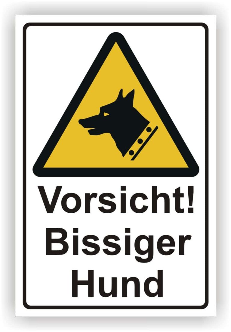 Vorsicht Bissiger Hund Schild