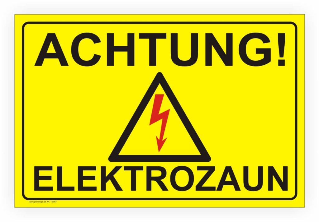 Warnschilder Für Elektrozaun – 8 Stück, Je 25,4 X 8,9 Cm, Aus Robustem Kunststoff (HDPE), Wasserdicht, Mit Befestigungslöchern | Sicherheitshinweis Für Weide & Grundstück