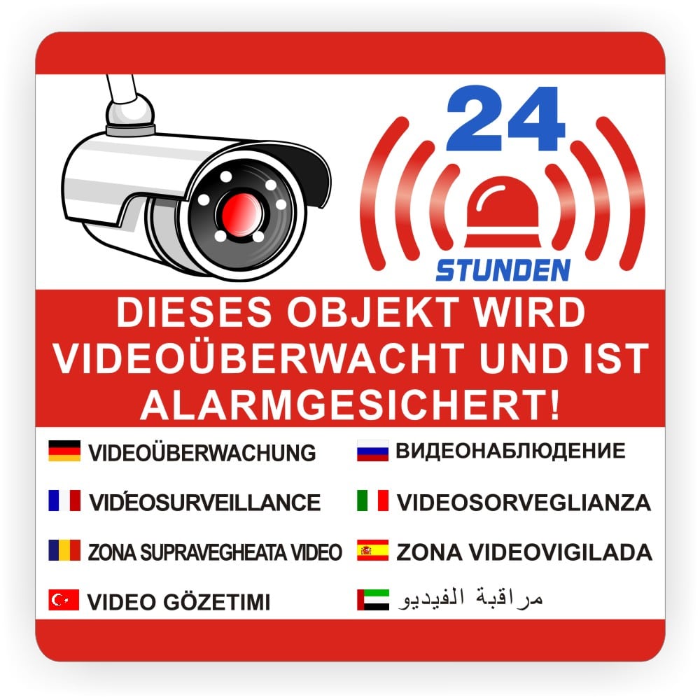 Diese Objekt wird Videoüberwacht und ist Alarmgesichert 24 Stunden