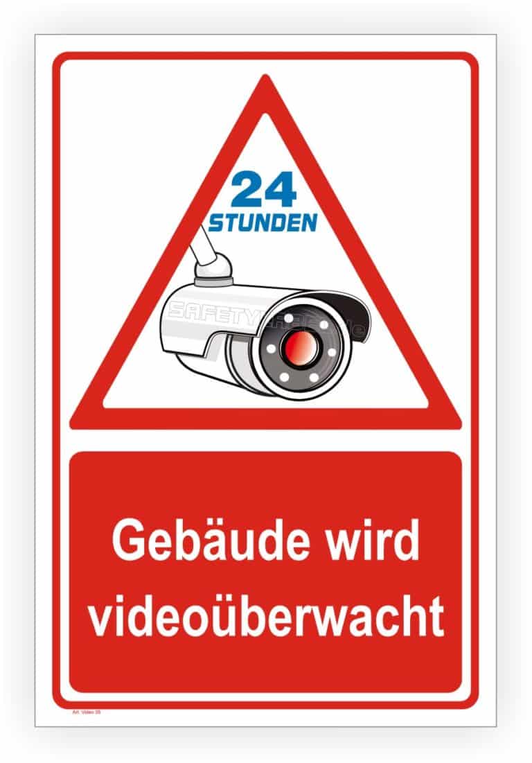 6 Aufkleber Videoüberwachung Mit Piktogramm Schild In Größe 10,5 X 14,8 - Foto 2