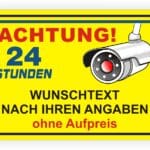 Alarmgesichert Videoüberwachung Kennzeichnung