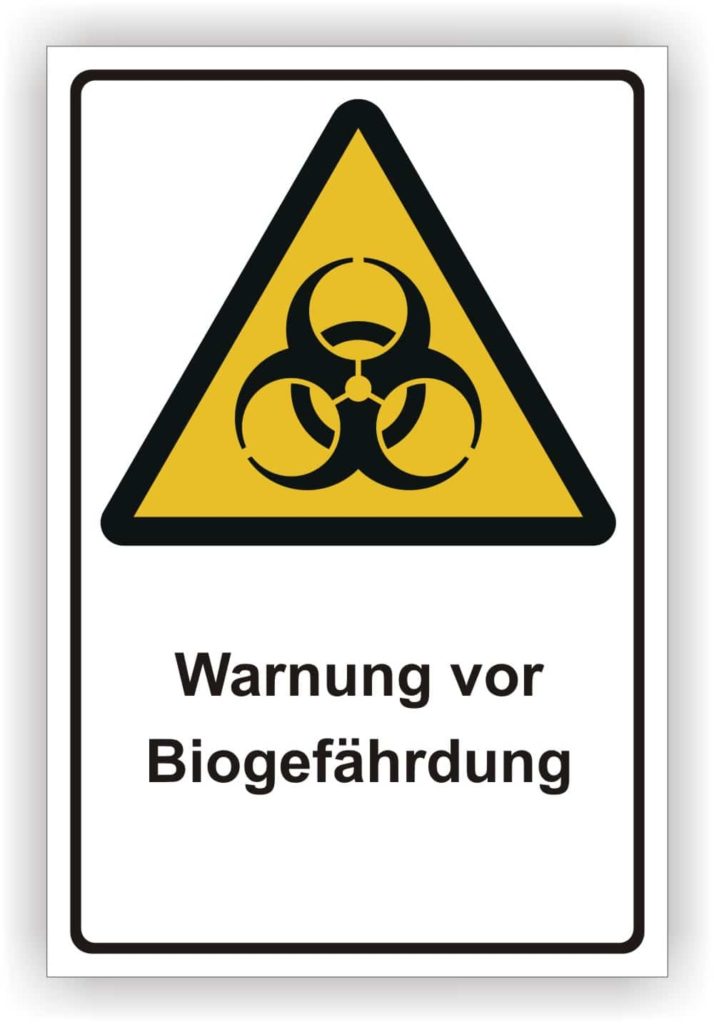 Warnzeichen Biogefährdung – Selbstklebend, 40 X 40 Cm – Für Innen & Außen, Folie