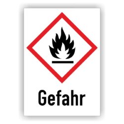 Flamme - Gefahr gefahrstoffetikettt