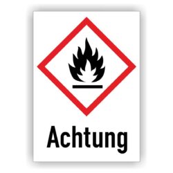 Flamme -Achtung Gefahrstoffe Gefahrstoffetiketten