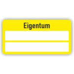 Eigentum Aufkleber Etiketten farbe gelb