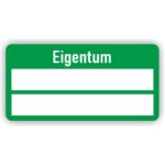 eigentum aufkleber farbe grün