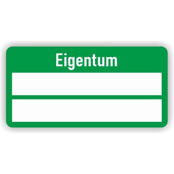 eigentum aufkleber farbe grün