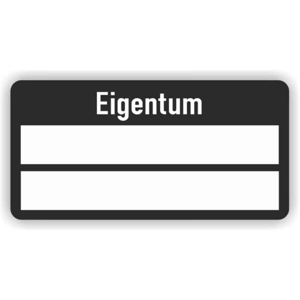 eigentum aufkleber farbe schwarz