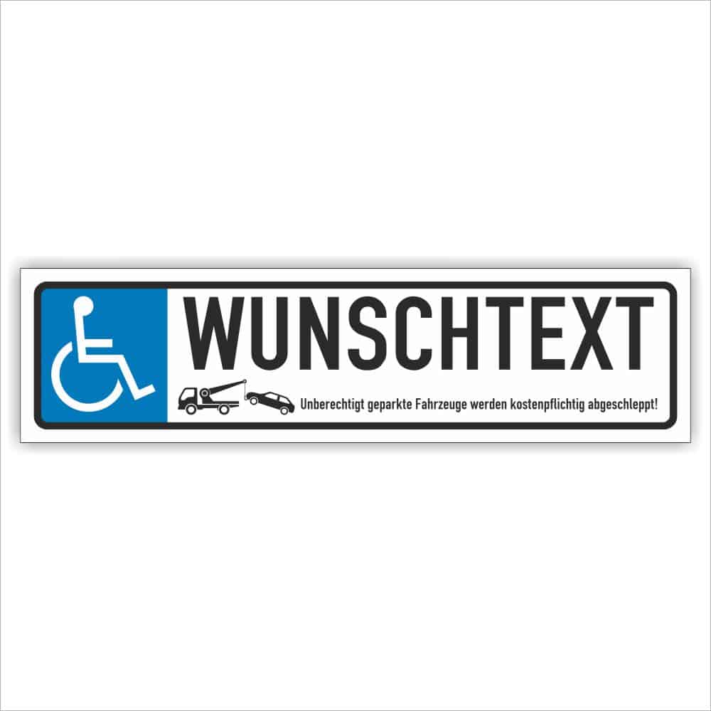 SCHILD - PARKPLATZRESERVIERT FÜRKENNZEICHENBEHINDERTEN