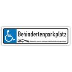 Behindertenparkplatz Parkplatzreservierer Schild