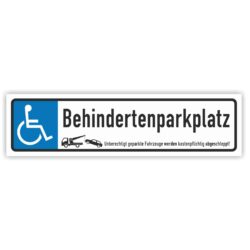 Behindertenparkplatz Parkplatzreservierer Schild