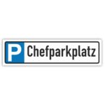 Parkplatzreservierer Chefparkplatz Schild