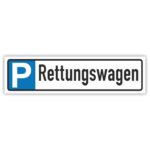 Rettungswagen Parkplatzschild