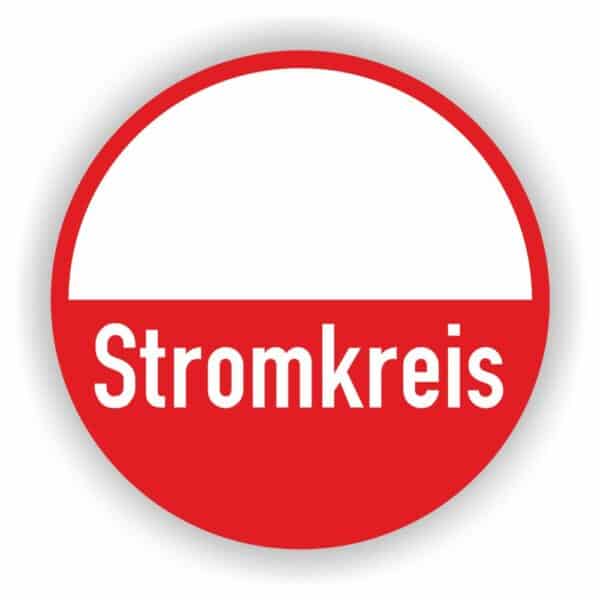 Stromkreis Aufkleber Stromkreiskennzeichnung vorgedruckt Stromkreisbezeichnung